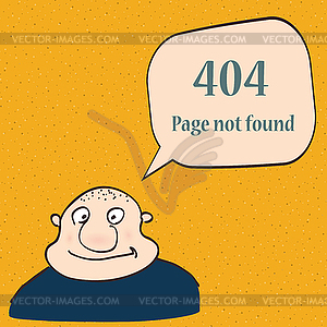 404 error page. Funny 404 error symbol with - vector image