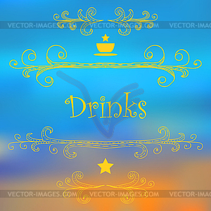 Drinks menu design - vector clip art