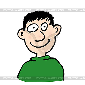 Comic face. Hand-drawn  - vector clipart