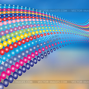 Abstract background with colored balls - vector image