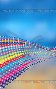 Abstract background with colored balls - vector clipart