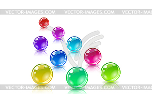 Three balls of different colors. Gradient mesh not - vector image