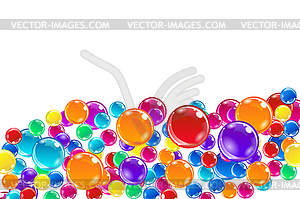 Фон с красочными сферами - векторное изображение