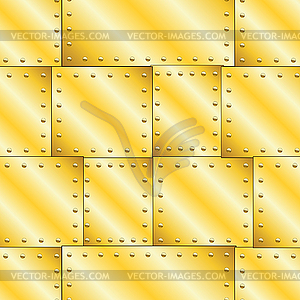 Seamless texture with riveted metal sheets. You - vector clipart