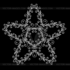 Beautiful ornamental rosette. For ethnic or tattoo - vector clipart