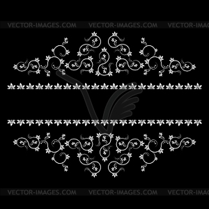 Frame with monograms for design and decorate - white & black vector clipart