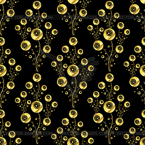 Abstract seamless flowers or dandelions - vector image
