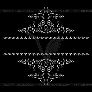 Frame with monograms for design and decorate - vector image