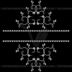 Frame with monograms for design and decorate - royalty-free vector clipart
