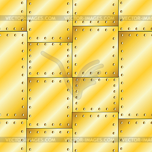 Seamless texture with riveted metal sheets - vector image