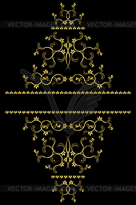 Page decoration elements or monograms. Can be used - royalty-free vector image