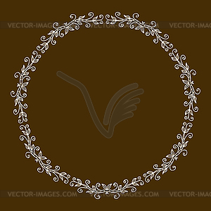 Gold color round abstract ethnic ornament. Based - vector image