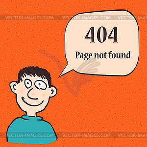 404 ошибка страницы. Забавный символ ошибки 404 с - клипарт в векторном формате