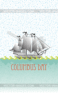 Happy Columbus Day - vector clipart