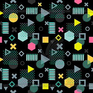 Trendy memphis cards. Abstract seamless pattern. - vector clipart