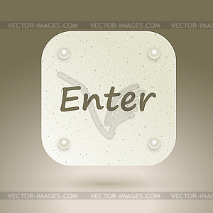 Добро пожаловать знак Значок с приглашением ENTER для - изображение векторного клипарта
