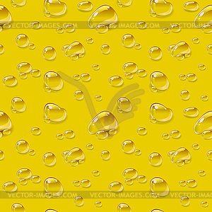 Drop beer seamless background. Or oil drops - vector clipart