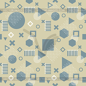 Trendy memphis cards. Abstract seamless pattern. - vector clipart