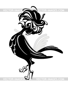 Shaggy raven - vector clipart