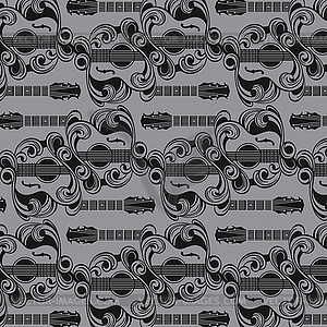 Guitar pattern - vector image