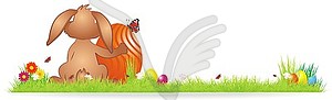 Funny Easter Background - vector clip art