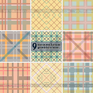 Set of seamless checkered patterns - vector EPS clipart