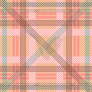 Seamless complex checkered pattern - vector clipart