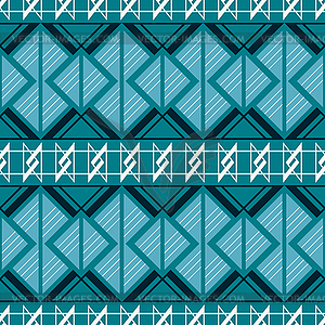 Seamless complex pattern in blue and white colors - vector image