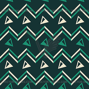 Seamless geometric pattern with zigzags and - vector image