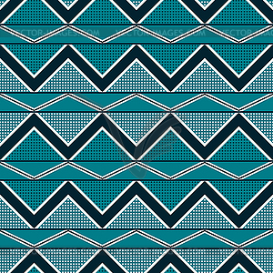 Seamless pattern of horizontal stripes with zigzag - vector clip art