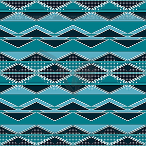 Seamless geometric pattern of complex zigzag and - vector clipart