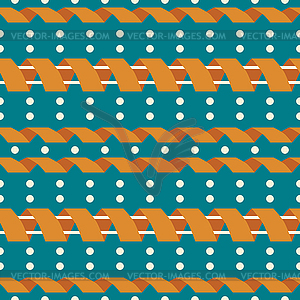 Seamless geometric pattern with serpentine and polk - vector clip art