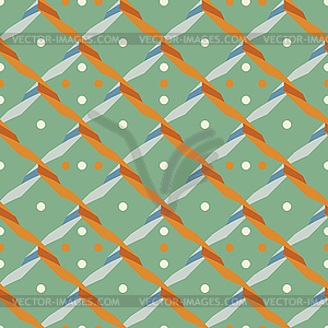 Seamless pattern with criss-cross serpentine and - vector image