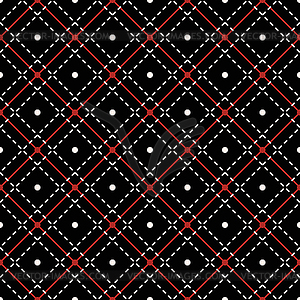 Seamless pattern with intersecting stitching lines - vector image