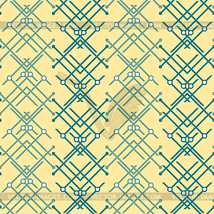 Современный бесшовные геометрический узор в желтый, синий, - изображение векторного клипарта
