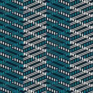 Modern seamless print with striped zig zag lines - vector clipart