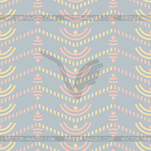 Seamless uncomplicated pattern with striped zigzag - vector image