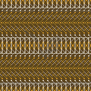 Seamless rustic style pattern in brown and orange - vector clipart