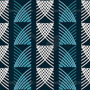 Seamless geometric blue and white pattern of - vector image