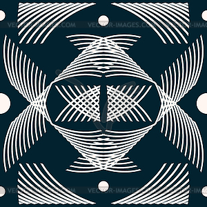 Бесшовный геометрический узор темно-синий и белый - изображение векторного клипарта