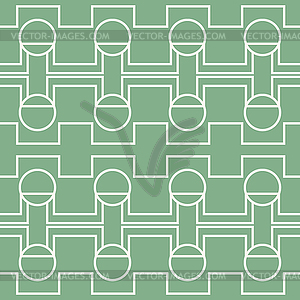 Seamless green and white pattern of rectangular - vector clip art