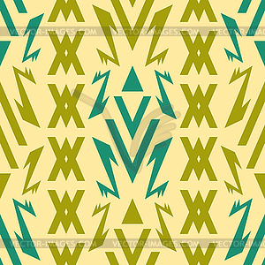 Seamless pattern of polygonal fantasy and V shapes - vector EPS clipart