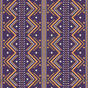 Seamless abstract geometric folk style pattern - vector clip art