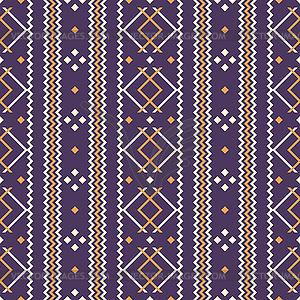 Seamless folk style geometric pattern violet and - color vector clipart