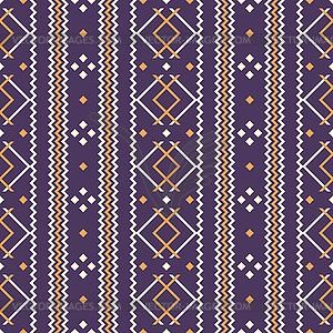 Seamless folk style geometric pattern violet and - color vector clipart