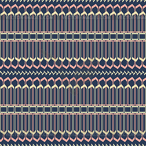 Seamless pattern of multiple geometric shapes - vector clipart