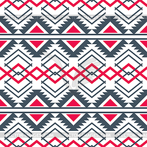 Seamless abstract geometric ornament with wide - vector image