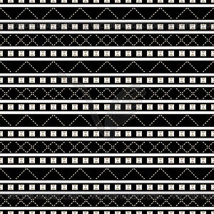 Seamless striped textile pattern with V and X shape - vector image