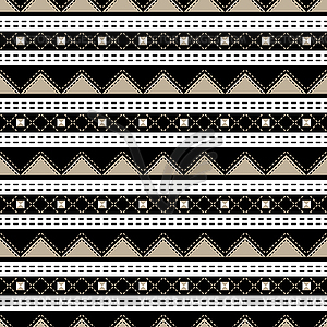 Elegant seamless geometric pattern black, white, - vector clipart / vector image