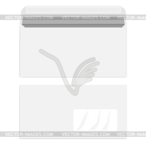 White right hand window envelope with self - vector clipart